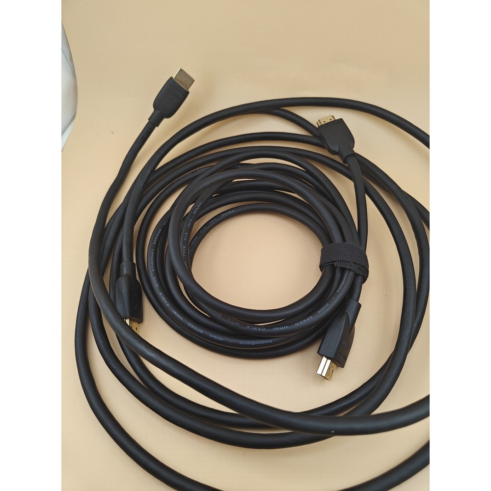 HDMI Cable 15ft 2 Pack 4K 60Hz High Speed 18Gbps TV Monitor Gaming Black Cord